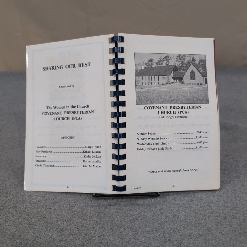 Sharing Our Best Covenant Presbyterian Church PCA Oak Ridge TN Cookbook Spiral - Picture 2 of 3